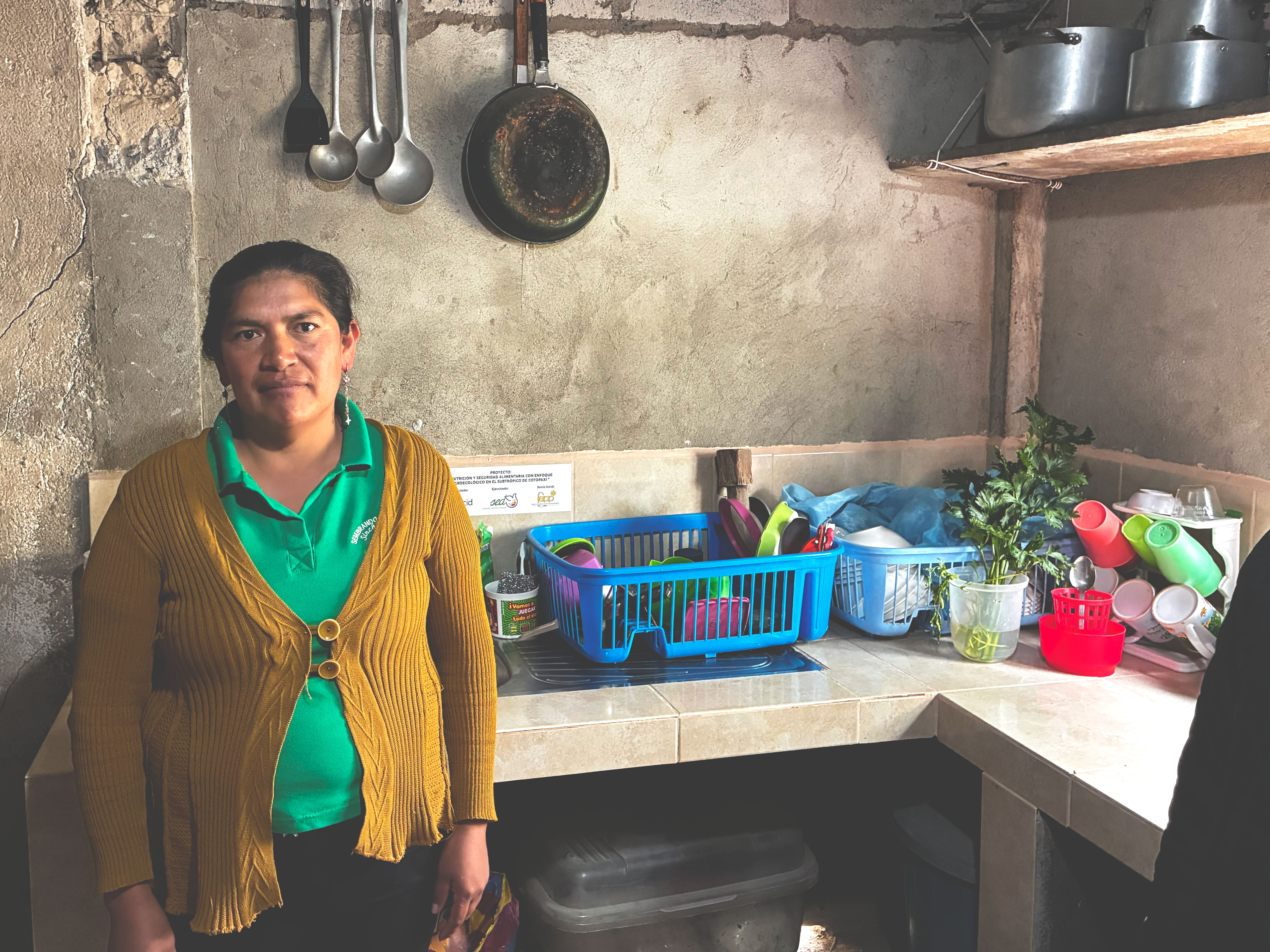 Beneficiaria del proyecto “Nutrición y Seguridad Alimentaria con Enfoque Agroecológico en el Subtrópico de Cotopaxi”